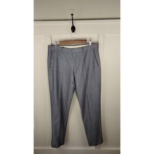 J.Crew Ludlow Slim Fit Dress Pants 32x32 Deep Water Baird McNutt Linen Cotton